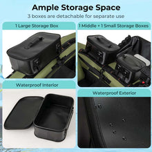 Load image into Gallery viewer, Inflatable Fishing Float Tube, 350LBS Portable Belly Boat with Rod Rack Basket, Fish Finder Holder, Fish Ruler, 3 Storage Boxes &amp; Pump