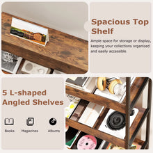 Load image into Gallery viewer, Tangkula 6-Tier Tall Freestanding Bookshelf with Angled Shelves for Home Office