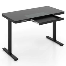 Load image into Gallery viewer, 48" x 24" Electric Standing Desk with Drawer, Tempered Glass Top, Memory Positions &amp; USB Type-C Outlets, Sit Stand Desk for Home Office