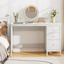 Load image into Gallery viewer, Computer Desk with 3 Storage Drawers, 48" Modern Home Office Desk with Spacious Desktop, Compact Study Writing Desk Workstation for Bedroom - Brown