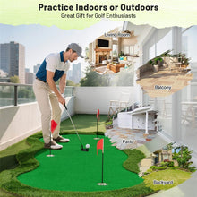 Load image into Gallery viewer, 10FT x 5FT Golf Putting Green, Indoor Outdoor Professional Golf Practice Mat with 3 Holes &amp; Golf Balls, Golf Training Mat for Home Office, Backyard