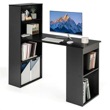 Load image into Gallery viewer, 48" Computer Desk with 6-Tier Storage Shelves, 3-in-1 Reversible Writing Desk w/ Bookshelf &amp; CPU Stand, Space-Saving Home Office Workstation