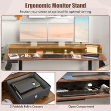 Load image into Gallery viewer, Electric Standing Desk with 2 Drawers, 3 Memory Positions, 63" x 24" Height Adjustable Electric Sit Stand Desk for Home Office Bedroom