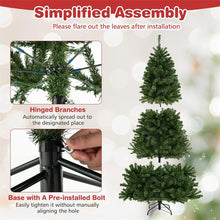 Load image into Gallery viewer, 6/7/8FT Pre-Lit Artificial Christmas Tree, Hinged Xmas Tree with Remote, Warm White LED Lights, Timer, Adjustable Lighting Modes for Holiday Decor