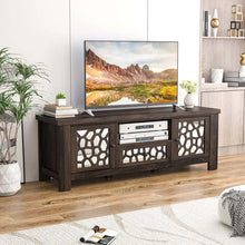 Load image into Gallery viewer, 55" Retro TV Stand for 60 Inch TVs, TV Console Cabinet Entertainment Center with Mirror Doors, Drawer Open Shelf, Cable Hole
