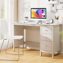 Load image into Gallery viewer, Computer Desk with 3 Storage Drawers, 48" Modern Home Office Desk with Spacious Desktop, Compact Study Writing Desk Workstation for Bedroom
