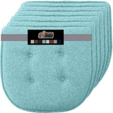 Gorilla Grip Extra Thick Tufted Chair Pad Memory Foam Cushions, Pack of 6 Comfortable Seat Cushion, Durable Slip Resistant, Dini