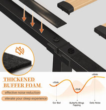 Load image into Gallery viewer, Enhomee Queen Bed Frame with 3 Storage Drawers Upholstered Queen Size Bed Frame with Headboard Noise Free Platform Bed with Metal Frame &amp; Wood Slats Support Beige Bedroom Furniture for Adults Clothes - Full / Gray / with LED