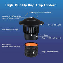 Load image into Gallery viewer, Tangkula Bug Zapper Outdoor Mosquito Killer Fly Traps with 3 Adjustable Lighting Modes