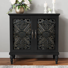 Load image into Gallery viewer, HLR 48" Accent Cabinet with 4 Doors, Vintage Hollow Carving Storage Credenza, Sideboards and Buffets Cabinet for Living Room, Kitchen, Dining Room, Entryway