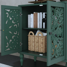 Load image into Gallery viewer, HLR 48" Accent Cabinet with 4 Doors, Vintage Hollow Carving Storage Credenza, Sideboards and Buffets Cabinet for Living Room, Kitchen, Dining Room, Entryway