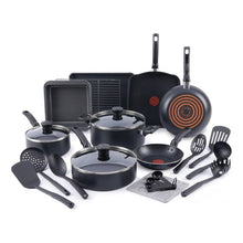 Load image into Gallery viewer, T-Fal Kitchen Solutions 21-Piece Nonstick Cookware Set, Black