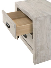 Load image into Gallery viewer, 3pc Rustic Beige Gray Finish Bedroom Furniture Queen Size Bed Nightstand Chest Set