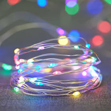 Load image into Gallery viewer, Mainstays Battery-Operated Indoor 50-Count LED Multi-Color Wire Lights, with 8 Lighting Modes