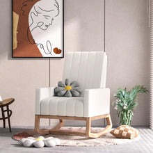 Load image into Gallery viewer, VECELO Rocking Chair Nursery Upholstered with Padded Seat