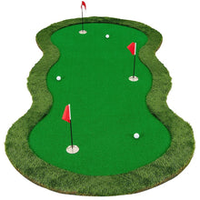 Load image into Gallery viewer, 10FT x 5FT Golf Putting Green, Indoor Outdoor Professional Golf Practice Mat with 3 Holes &amp; Golf Balls, Golf Training Mat for Home Office, Backyard