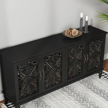 Load image into Gallery viewer, HLR 48" Accent Cabinet with 4 Doors, Vintage Hollow Carving Storage Credenza, Sideboards and Buffets Cabinet for Living Room, Kitchen, Dining Room, Entryway