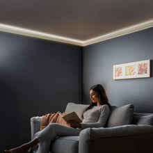 Load image into Gallery viewer, 7 - Piece 94.5 (55.12 Ft) Crown Molding with Duct Kit for Seamless Ambient Home Accent Lighting | Waterproof Channel for Easy LED Strip Installation (CROWN MOLDING WITH LED DUCT)
