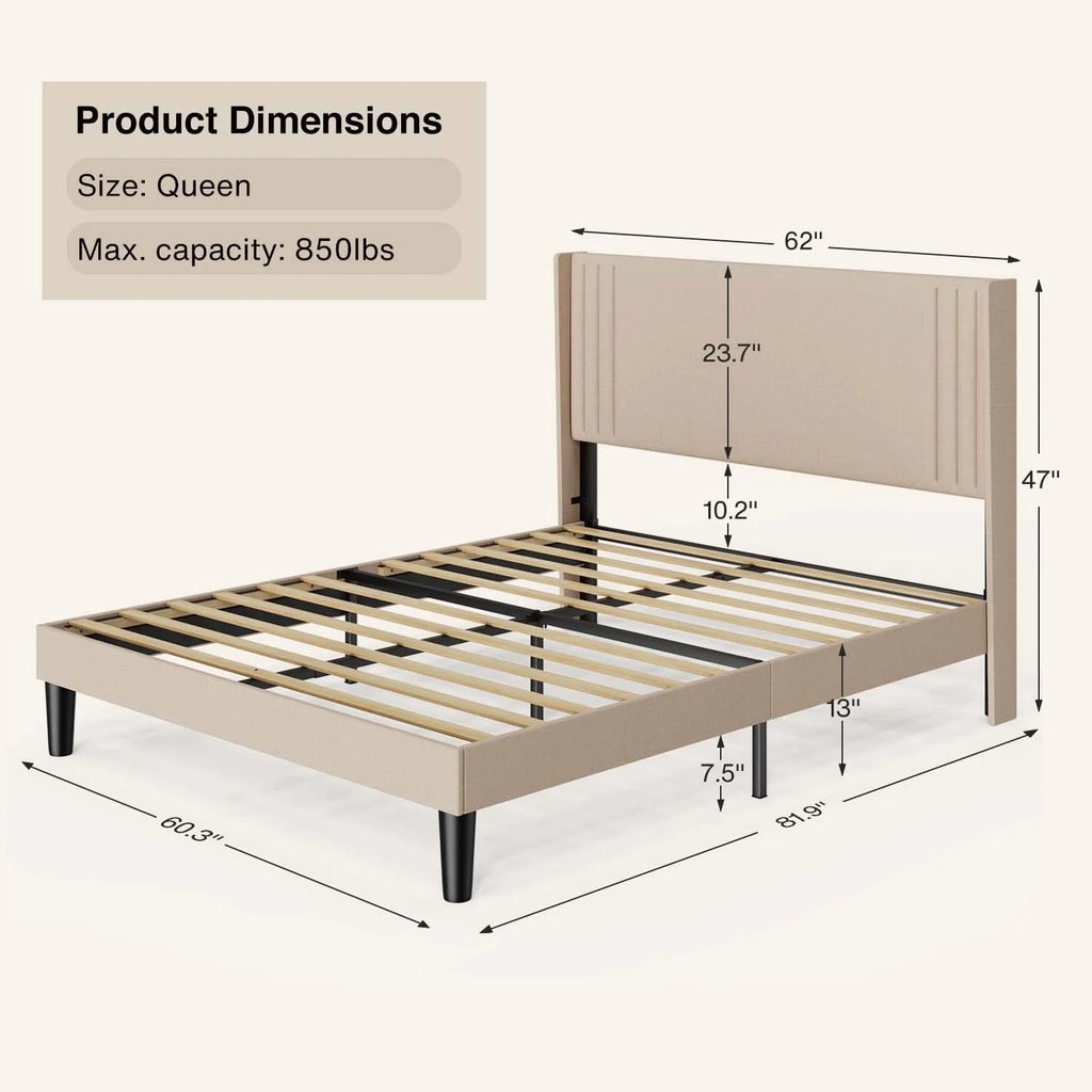 Bedroom Furniture Set - Includes Queen Bed Frame, 4 - Drawer Dresser Set of 2 & 3 Seat Futon Sofa - Modern Storage Solution for Stylish Home Decor