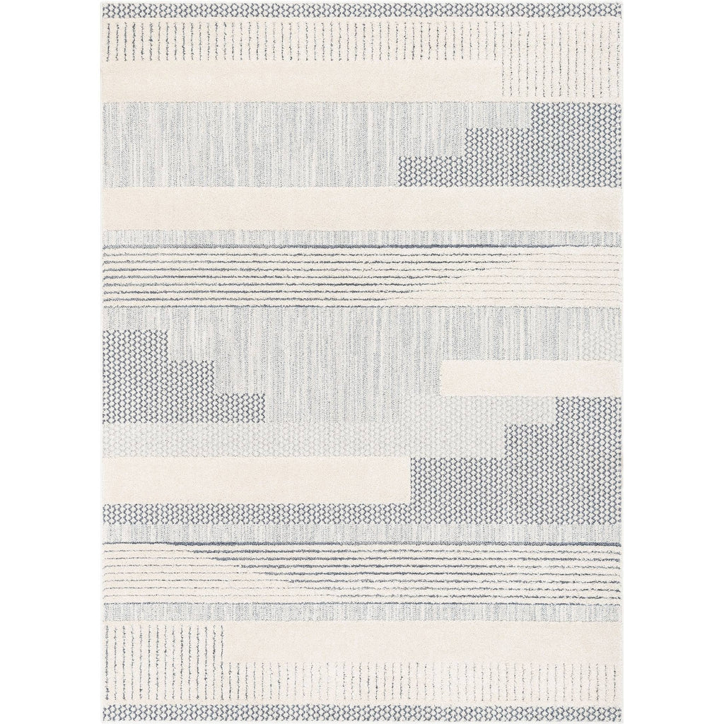 Well Woven Harlow Briar Tribal Geometric Abstract Light Blue Looped Pile Area Rug - 6'7" x 9'3"
