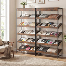 Load image into Gallery viewer, Tangkula 6-Tier Tall Freestanding Bookshelf with Angled Shelves for Home Office