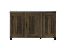 Load image into Gallery viewer, Qumbnk Wood Shoes Storage Cabinet with Handle, 3 Door Accent Cabinet for Living Room, Bedroom, Dark Brown
