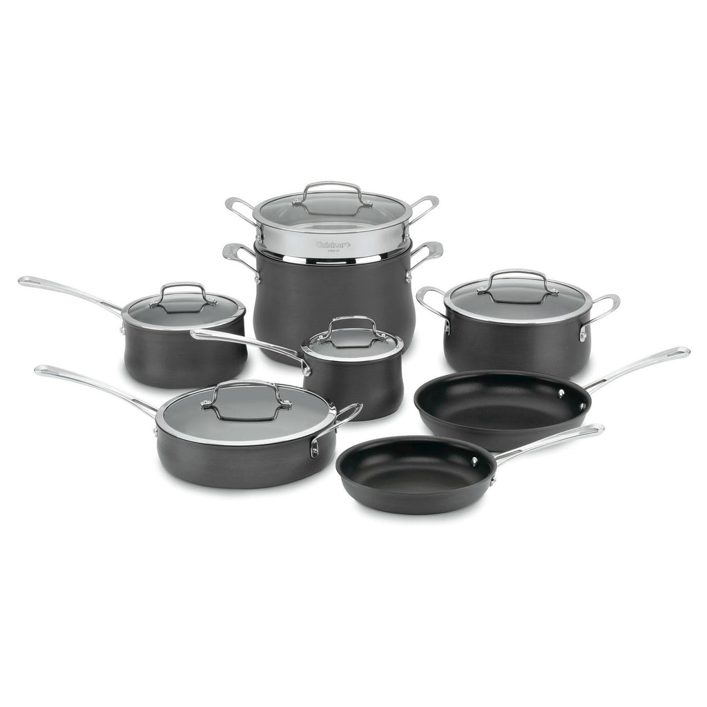 Cuisinart Contour Hard Anodized 13-Piece Cookware Set, Black