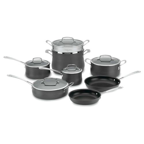 Cuisinart Contour Hard Anodized 13-Piece Cookware Set, Black