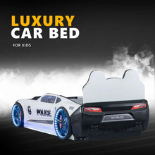 Load image into Gallery viewer, CHAMPION Twin Race Car Bed, LED Lights, Sound FX, Kids Bedroom Furniture, Children'S Car Bed