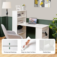 Load image into Gallery viewer, 48" Computer Desk with 6-Tier Storage Shelves, 3-in-1 Reversible Writing Desk w/ Bookshelf &amp; CPU Stand, Space-Saving Home Office Workstation