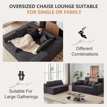 Load image into Gallery viewer, 104 - Inch Corduroy Modular L Shaped Sectional Sofa, Luxury Floor Couch Set, Upholstered Indoor Furniture, Foam - Filled Compressed Sofa for Living Room, Bedroom, 4 PC Free Combination ?