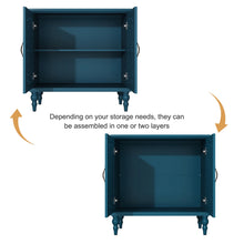 Load image into Gallery viewer, HLR 48" Accent Cabinet with 4 Doors, Vintage Hollow Carving Storage Credenza, Sideboards and Buffets Cabinet for Living Room, Kitchen, Dining Room, Entryway
