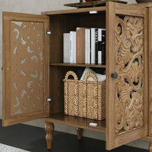 Load image into Gallery viewer, HLR 48" Accent Cabinet with 4 Doors, Vintage Hollow Carving Storage Credenza, Sideboards and Buffets Cabinet for Living Room, Kitchen, Dining Room, Entryway
