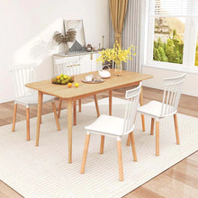 Load image into Gallery viewer, Set of 4 Windsor Dining Chairs, Modern Armless Side Kitchen Chairs with Spindle Back, Curved Seat &amp; Solid Wood Legs for Living Room, Restaurant