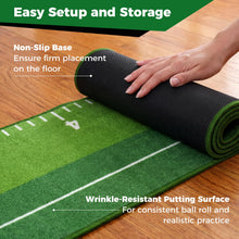 Load image into Gallery viewer, Tangkula Putting Green Indoor Golf Putting Mat 3 Putting Practice Balls Golf Training Aid for Home Office &amp; Outdoors