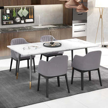 Load image into Gallery viewer, Set of 2/4 Upholstered Velvet Accent Dining Chairs with Curved Backrests, Detachable Cushion, Cozy Leisure Armchairs for Living Room