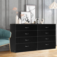 Load image into Gallery viewer, Segmart Black Chest of 4 Drawers, Wood Bedroom Furniture Chest Cabinet with Metal Handles for Kids Room