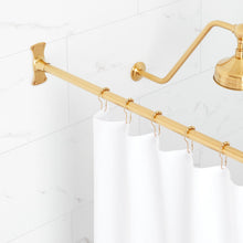 Load image into Gallery viewer, Signature Hardware 466738 60" Straight Brass Shower Rod Brushed Gold