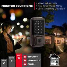 Load image into Gallery viewer, Kwikset Halo Touchscreen Wi - Fi Smart Deadbolt Hardware Lock with Smartkey Satin Nickel