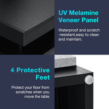 Load image into Gallery viewer, Hommpa LED Nightstand Wireless Charging Station USB Type C Outlets Bedside Table 3 Drawers Black Night Table Modern Smart Nightstand High Gloss End Side Table for Bedroom Furniture 26.8" Tall