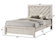 Load image into Gallery viewer, 3pc Rustic Beige Gray Finish Bedroom Furniture Queen Size Bed Nightstand Chest Set