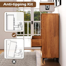 Load image into Gallery viewer, Mid Century Modern 5-Drawer Dresser, Wooden Chest of Drawers with Interlock System, Anti-Tip Kit &amp; Metal Legs for Bedroom, Living Room, Hallway