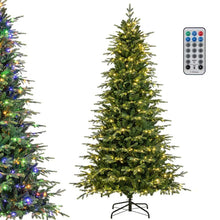 Load image into Gallery viewer, 6/7.5/9 FT Pre-lit Artificial Christmas Tree with 260/380/560 Multicolor Lights, 714/1162/1770 Branch Tips, 11 Lighting Modes, Remote &amp; Timer