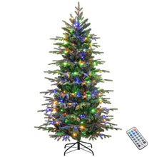 Load image into Gallery viewer, 6/7.5/9 FT Pre-lit Artificial Christmas Tree with 260/380/560 Multicolor Lights, 714/1162/1770 Branch Tips, 11 Lighting Modes, Remote &amp; Timer - 7.5 FT