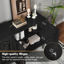 Load image into Gallery viewer, HLR 48" Accent Cabinet with 4 Doors, Vintage Hollow Carving Storage Credenza, Sideboards and Buffets Cabinet for Living Room, Kitchen, Dining Room, Entryway
